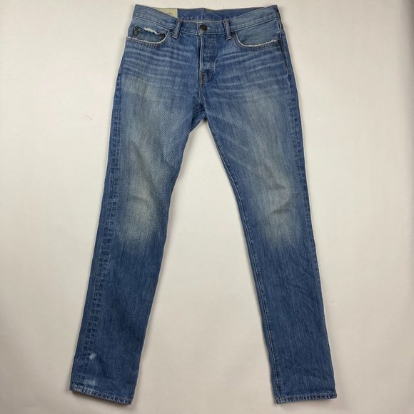 Abercrombie & Fitch The A&F Skinny Jeans Mens 32 x 34 Measures 33 x 35 Blue - Picture 1 of 14